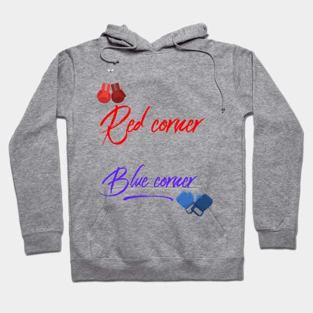 Red corner vs blue corner Hoodie by GMAT